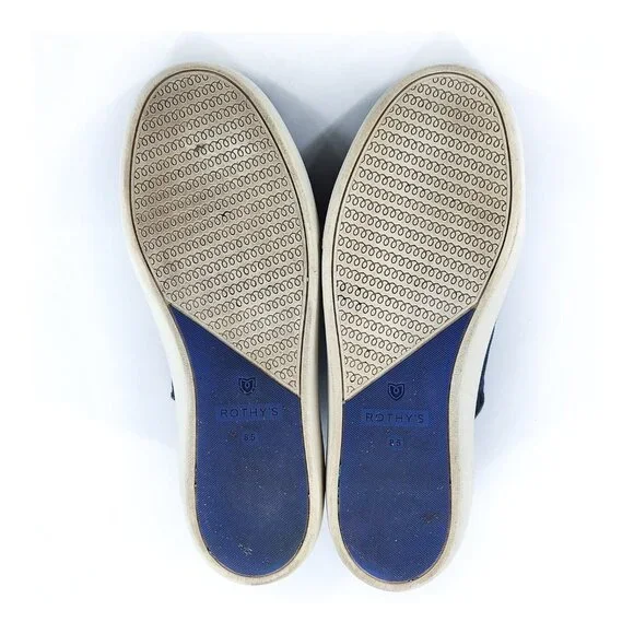 ROTHY'S The Chelsea Boot Slip On  High Top Sneakers in Navy Knit - Picture 10 of 12